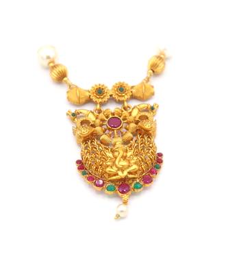 Gold Beaded Jewellery Necklace Sets 8