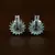 Rhodium Plated Mint Stone Embellished American Diamond Earrings 216ED480