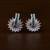 Rhodium Plated Baby Pink Stone Embellished American Diamond Earrings 216ED481