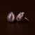 Rose and Black Plated Baby Pink Stone Embellished American Diamond Earrings 216ED482