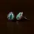 Rose and Black Plated Mint Stone Embellished American Diamond Earrings 216ED483