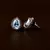 Rose and Black Plated White Stone Embellished American Diamond Earrings 216ED484