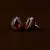 Rose and Black Plated Hydro Ruby Stone Embellished American Diamond Earrings 216ED487