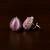 Rose Gold Plated Pink Stone Embellished American Diamond Earrings 216ED490
