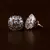 Rose Gold Plated White Stone Embellished American Diamond Earrings 216ED501