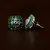Rhodium Plated Green Stone Embellished American Diamond Earrings 216ED506