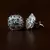 Rhodium Plated White Stone Embellished American Diamond Earrings 216ED507