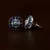 Rhodium Plated Blue Stone Embellished American Diamond Earrings 216ED508