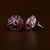 Rhodium Plated Ruby Stone Embellished American Diamond Earrings 216ED509