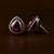 Rose and Black Plated Hydro Ruby Stone Embellished American Diamond Earrings 216ED514