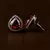 Rose and Black Plated Hydro Ruby Stone Embellished American Diamond Earrings 216ED514