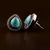 Rose and Black Plated Mint Stone Embellished American Diamond Earrings 216ED518