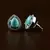 Rhodium Plated Mint Stone Embellished American Diamond Earrings 216ED521