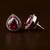 Rose Gold Plated Hydro Ruby Stone Embellished American Diamond Earrings 216ED523