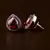 Rose Gold Plated Hydro Ruby Stone Embellished American Diamond Earrings 216ED523