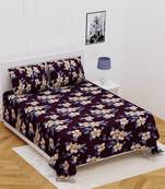 Ridan Cotton  Blend King Size  Multicoloured Printed Double Bed Sheet With Pillow Cover