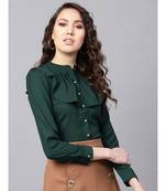 Layered Front Bottle Green Shirt