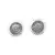 Silver Oxidized Chandbali Multicolor Bead Earrings