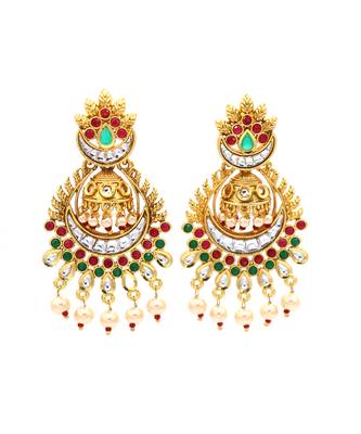 Gold Plated Kundan Designer Earring 2