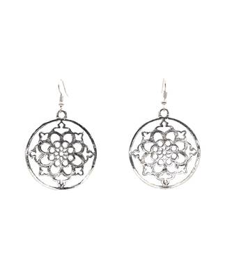 Silver Plated Round Shaped Earrings 4