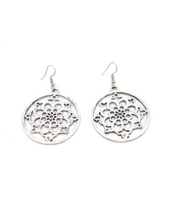 Silver Plated Round Shaped Earrings 5