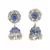 Silver Plated blue stone studded jhumki