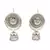 Afgani Chand German Silver Oxidized Grey Jhumki Earrings for Women