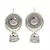 Afgani Chand German Silver Oxidized Grey Jhumki Earrings for Women