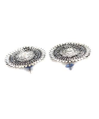 Oxidized Silver Afghani Stud Earrings Jewelry 6