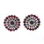 Silver Studded Multicolor Stone Studs