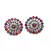 Silver Studded Multicolor Stone Studs