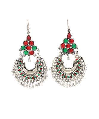 Silver Plated Chandbali Earrings 3