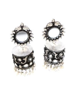 Silver Oxidized Designers Jhumki 4