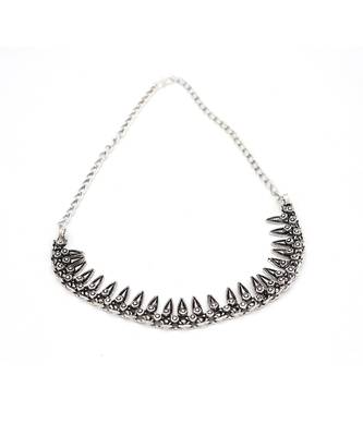 Antique German Silver Black Metal Necklace Tribal  Style Fusion Jewellery for Women 3