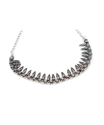Antique German Silver Black Metal Necklace Tribal  Style Fusion Jewellery for Women 4