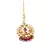 Red kundan maang tikka