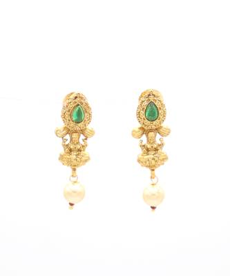 Gold Plated Traditional South Style Necklace Set For Women 6