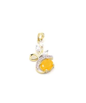 American Diamond Yellow Colored Gold Plated Necklace Set with Earring, Ring and Bracelet for Women & Girls 8