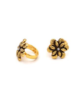 Gold Plated Designer Toe Ring 3