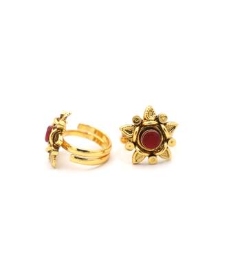 Gold Plated Flower Shape Toe RIng 5