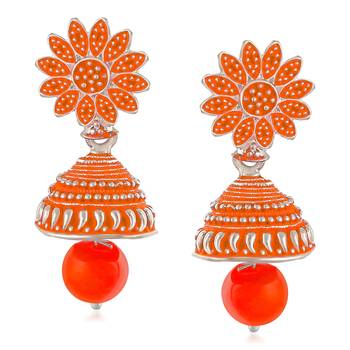 Orange earrings 1