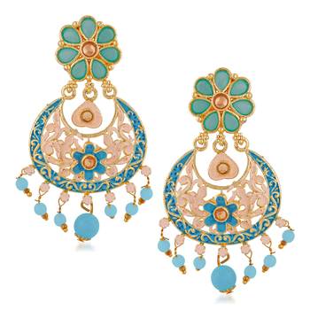 Blue crystal earrings 1