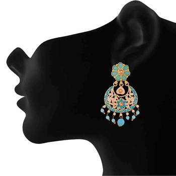 Blue crystal earrings 2