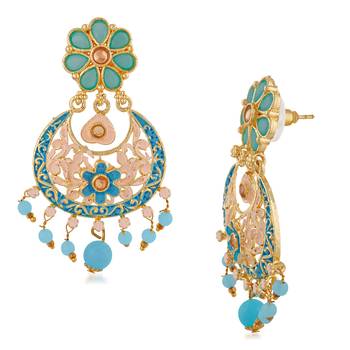 Blue crystal earrings 3