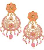 Pink crystal earrings