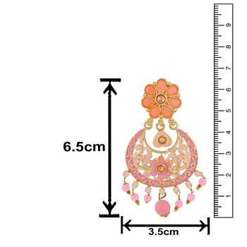 Pink crystal earrings 4