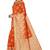 Orange woven  saree with blouse