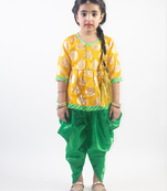 Designer Girls Foil print kurta dhoti set