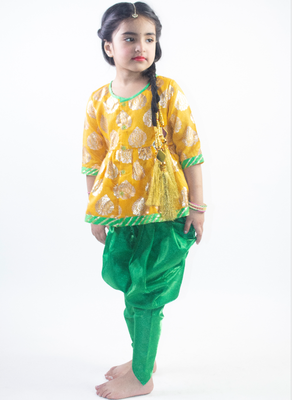 Designer Girls Foil print kurta dhoti set 2
