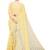 Light yellow plain Russel net saree